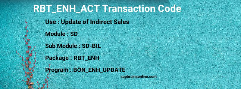 SAP RBT_ENH_ACT transaction code