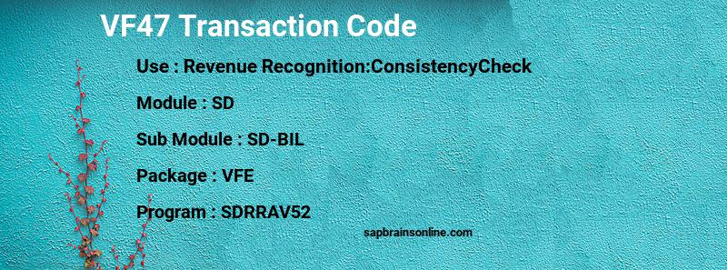 SAP VF47 transaction code