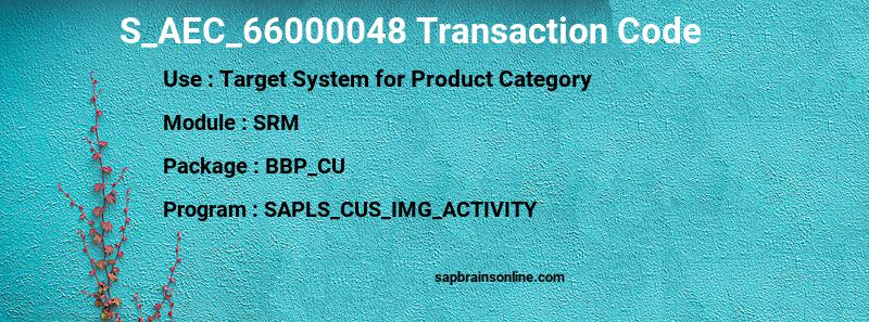 SAP S_AEC_66000048 transaction code