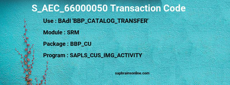 SAP S_AEC_66000050 transaction code