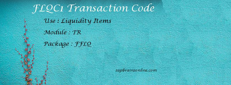 SAP FLQC1 transaction code
